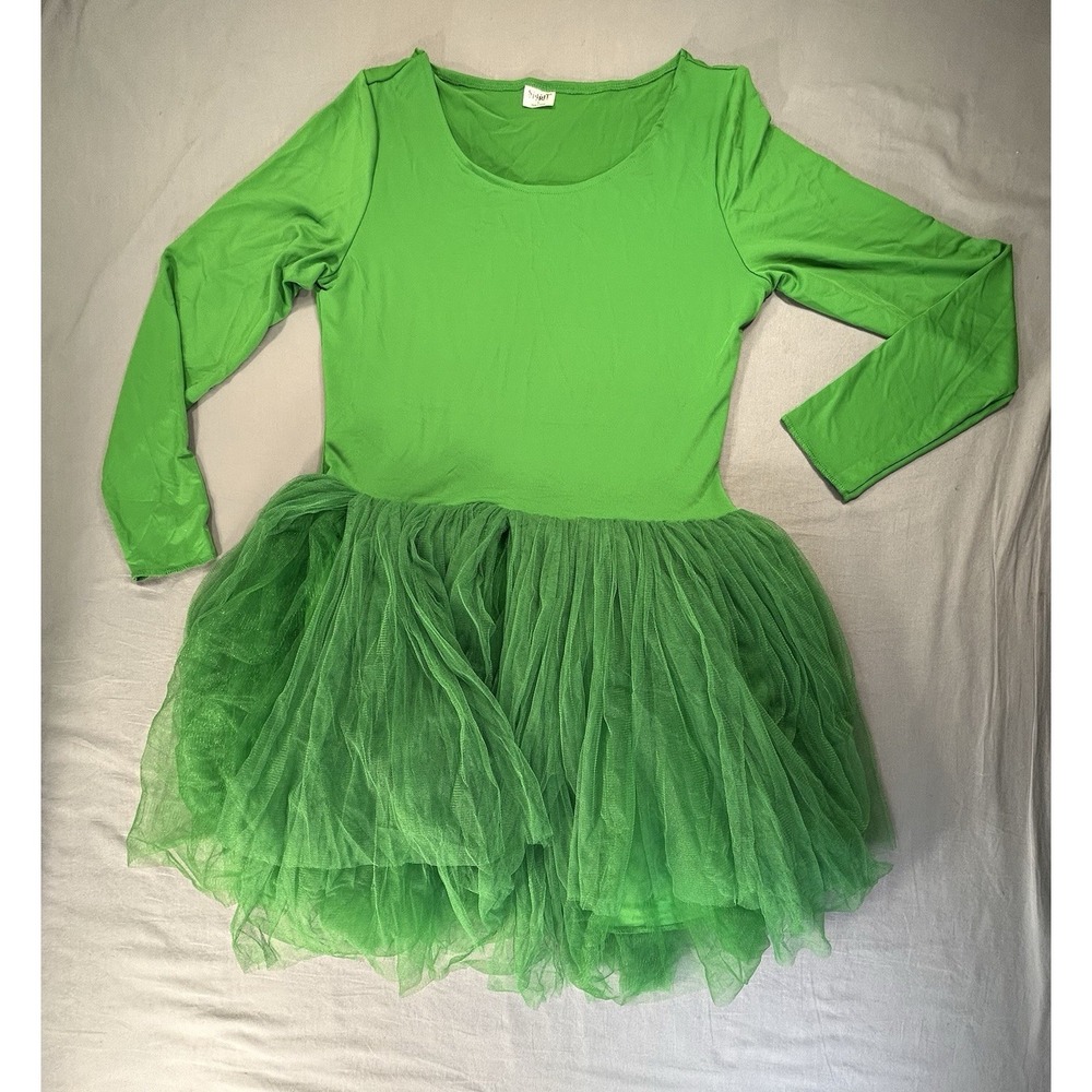 Spirit Halloween Green Starter Tutu Long Sleeve Dress Women's Large Wicked